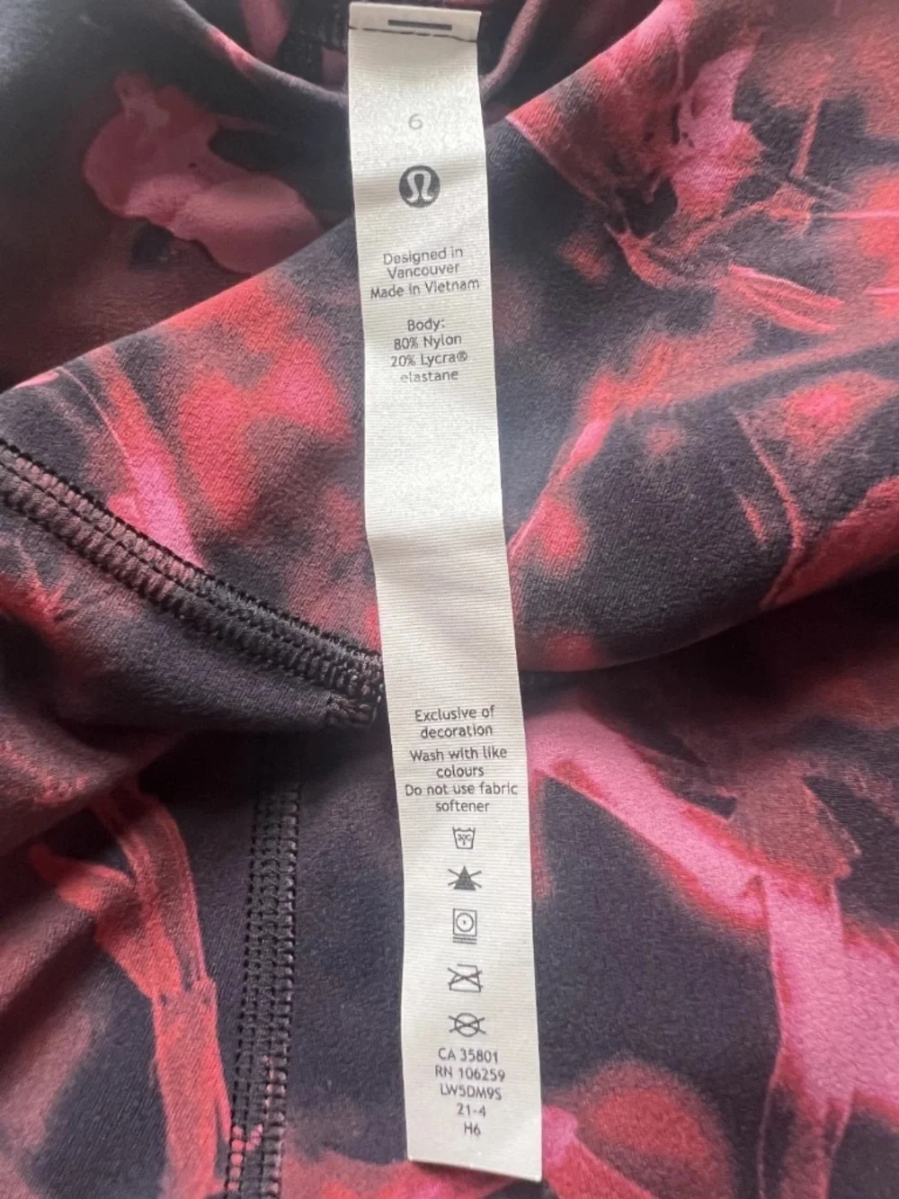 Lululemon align Pants Intensity Pink Blossom Multi Size 6 Womens